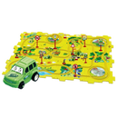 Quebra-cabeça clássico Twinkseal de pista de carros educativa e divertida, com peças de dinossauro para crianças.
