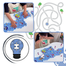 Quebra-cabeça clássico de pista de carros educativo da Twinkseal, com peças coloridas e detalhes de veículos para aprendizado e diversão.