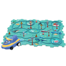Quebra-cabeça clássico Twinkseal de pista de carros educativa e divertida com tema oceano, com peças coloridas e detalhes de carros.