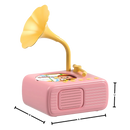 Brinquedo educativo gramofone retrô da marca Thogive, com design vintage e detalhes em cores vibrantes.