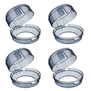 Conjunto de 4 proteções universais para fogão, acessórios de pequeno eletrodoméstico da marca Eeekit, em cor clara.