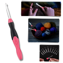Conjunto de 10 crochets ergonômicos com LED para artesanato, marca Eeekit, ideal para trabalhos de crochê e projetos criativos.