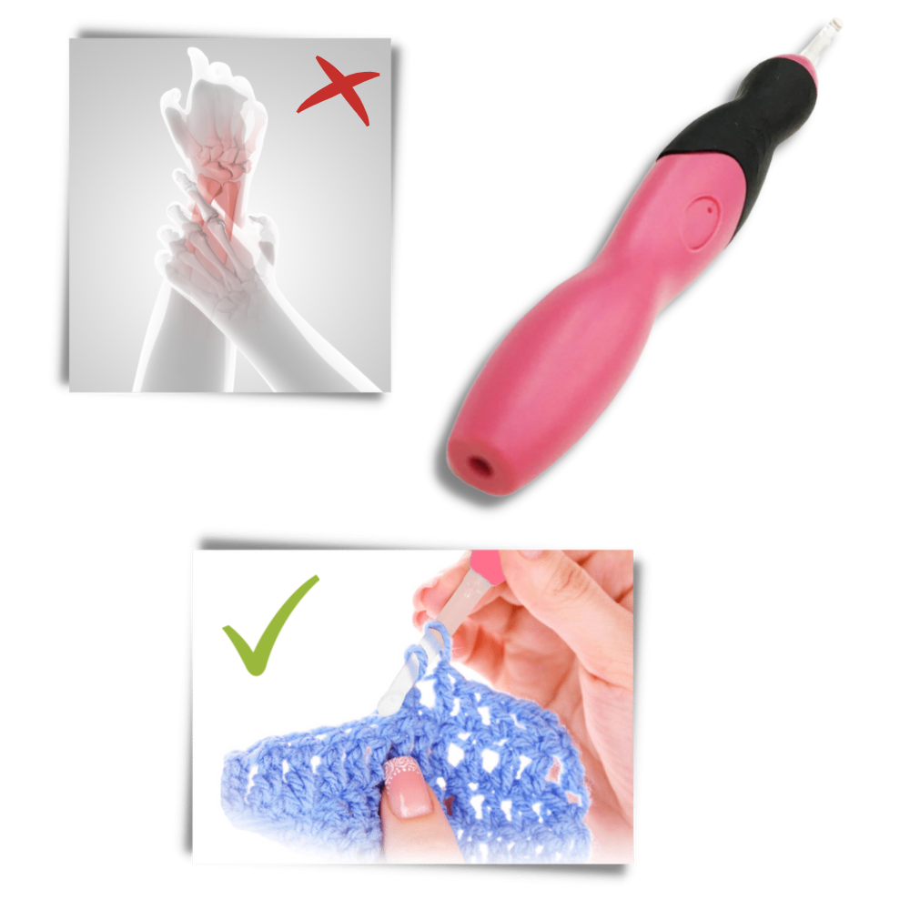 Conjunto de crochets ergonômicos com luz LED para artesanato e crochê, da marca Eeekit, ideal para projetos de lazer criativos.