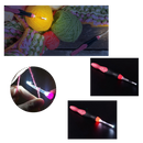 Conjunto de crochets ergonômicos com LED para artesanato, marca Eeekit, ideal para trabalhos de crochê e hobbies criativos.