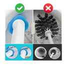 Escova de vaso sanitário descartável da Newpee para limpeza eficiente, com porta-escova para armazenamento organizado.