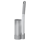 Escova de banheiro descartável cinza da marca Newpee para limpeza eficiente de privadas com porta-brocha.