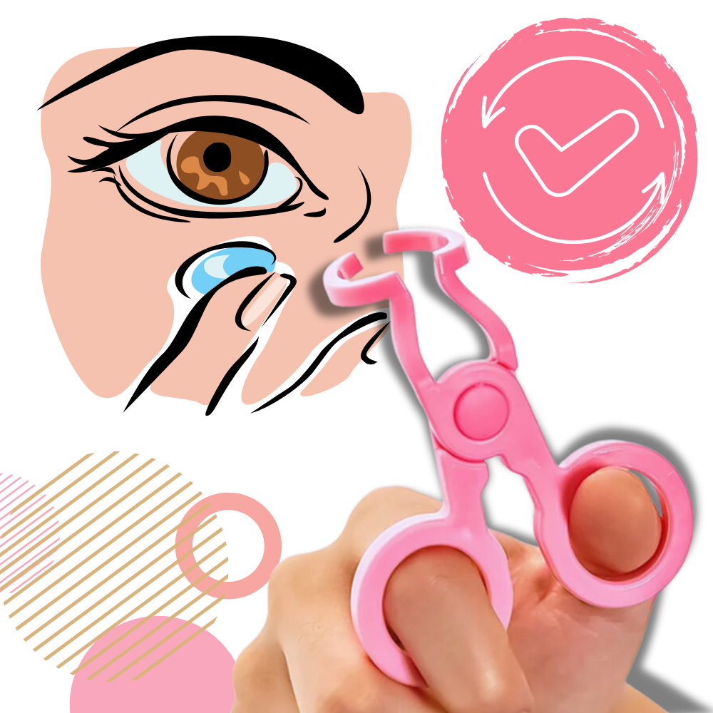 Ferramenta QHlight para remoção fácil de lentes de contato, prática e confortável para cuidados com os olhos.