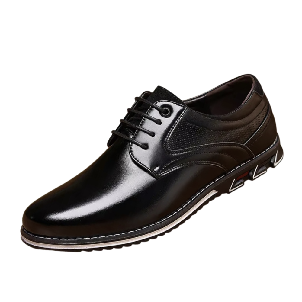 Sapatos ortopédicos Bed Stu Gatsby na cor preta, design elegante e confortável para uso diário.