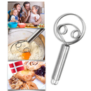 Batedor de massa dinamarquês em aço inoxidável da Beatleru, utensílio de cozinha para misturar e bater com facilidade