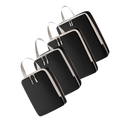 Conjunto de 4 sacos de compressão para bagagens Egdank na cor bege, organizadores práticos para mala e viagem.