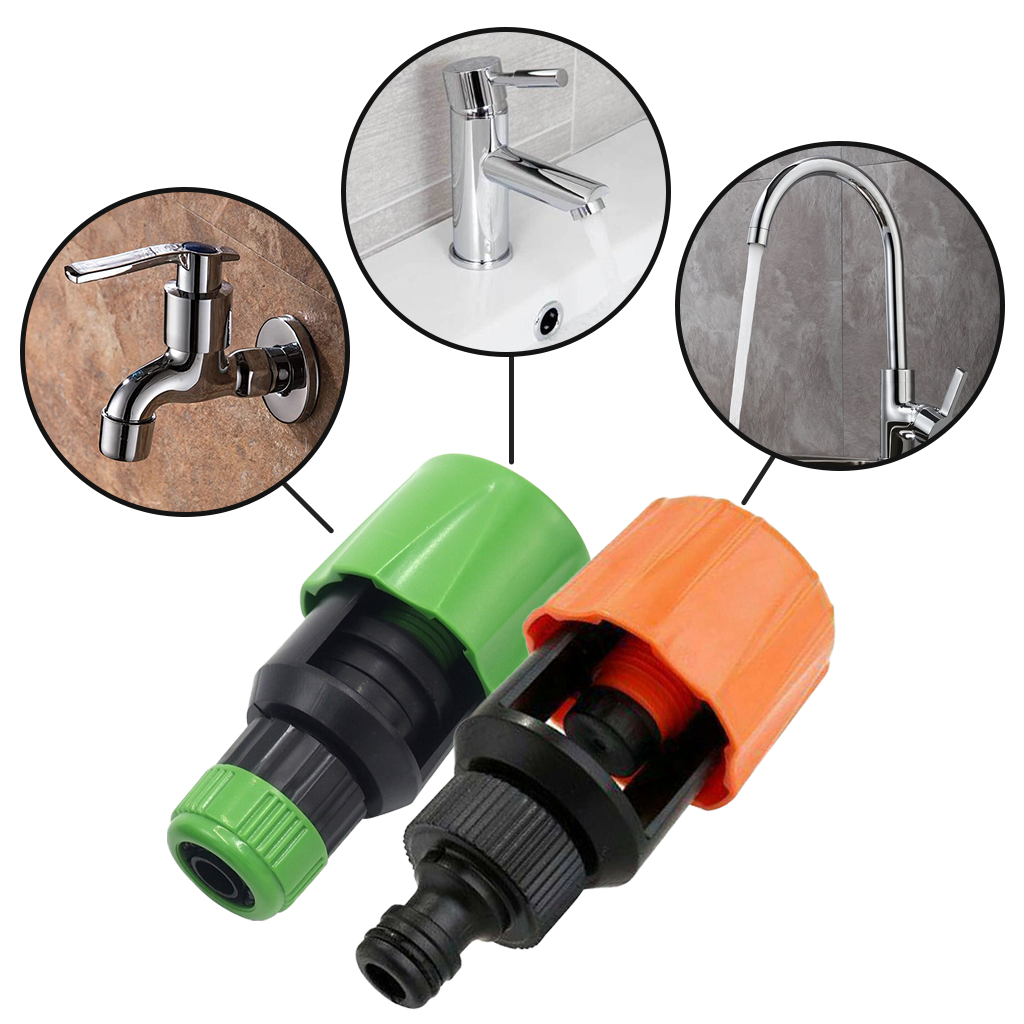 Connecteur de tuyau d'arrosage universel pour robinet de cuisine, pièce de plomberie orange, marque Egmy, adapté aux robinets.