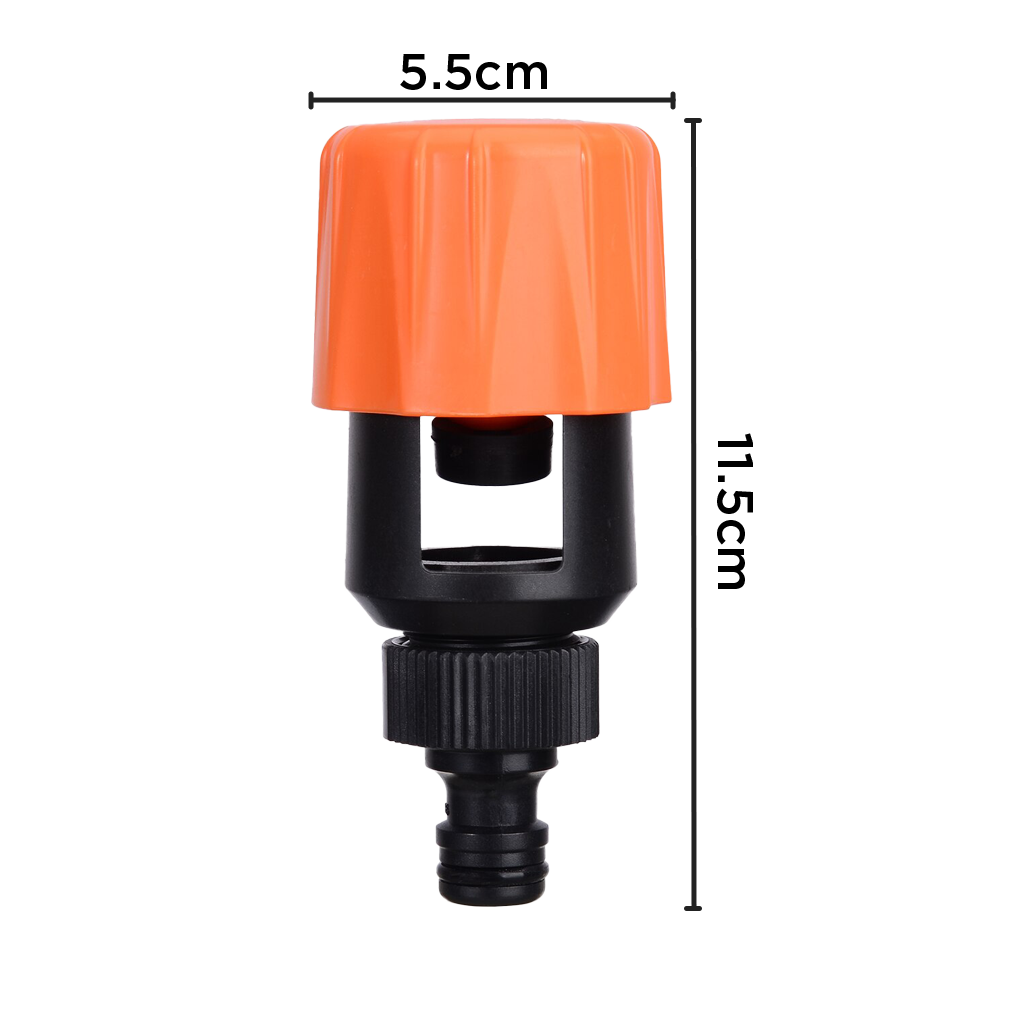 Connecteur de tuyau d'arrosage universel Egmy pour robinet de cuisine, pièce de plomberie en plastique orange.