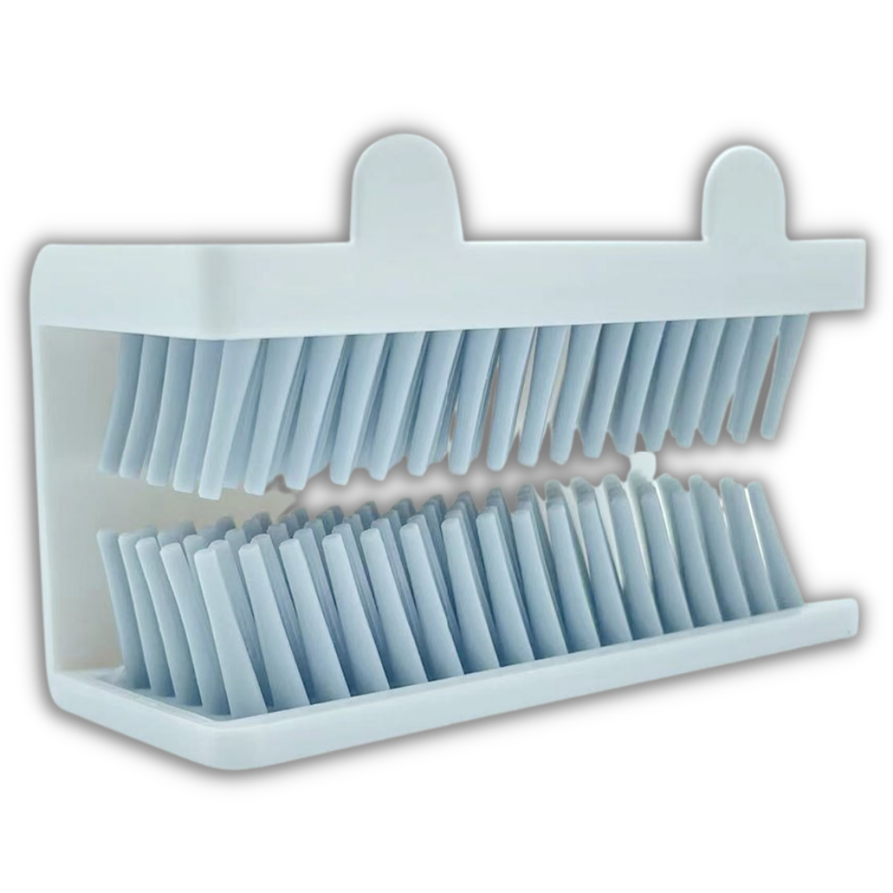 Filtro de cabelo para ducha Ek9006802, peça de material de encanamento azul, usado para prevenir entupimentos na ducha.
