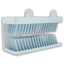 Filtro de cabelo para ducha Ek9006802, peça de material de encanamento azul, usado para prevenir entupimentos na ducha.