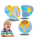 Pista de corrida de patos interativos Ottwn, brinquedo educativo com patinhos elétricos em uma pista colorida e divertida.