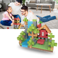 Blocos magnéticos de construção Minecraft da marca Elegant, conjunto de 72 peças para montar e brincar.