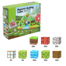 Blocos magnéticos de construção Minecraft da Elegant, conjunto de 72 peças para montar e brincar.