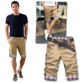 Shorts cargo elegantes para homens da Poseidon, com bolso de aba e acabamento moderno, ideal para um visual casual e sofisticado.