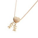 Colar elegante com pingentes para mãe da marca Haribason, com dois pingentes de meninos, em estilo delicado e sofisticado.