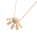 Colar elegante para mãe com pingentes de dois meninos e três meninas, feito pela marca Haribason.