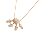 Colar elegante com pingentes para mãe, da marca Haribason, exibindo charms delicados e detalhes sofisticados.