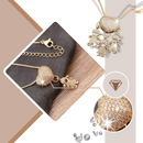 Colar elegante para mamãe com pingentes brilhantes da marca Haribason, detalhes delicados e acabamento sofisticado.