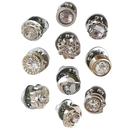 Broches elegantes sem costura da Frcolor com botões de diamantes, decorativas e sofisticadas para acessórios de moda.