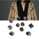 Broches elegantes sem costura da Frcolor, com botões decorativos, ideal para acessórios de moda ou decoração.