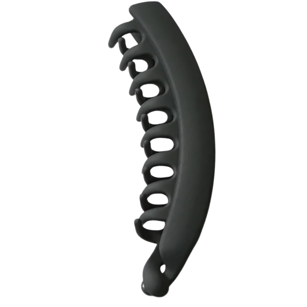 Clips elegantes para cabelo Jiasen, acessório para prender rabos de cavalo, em acabamento preto, com design sofisticado.