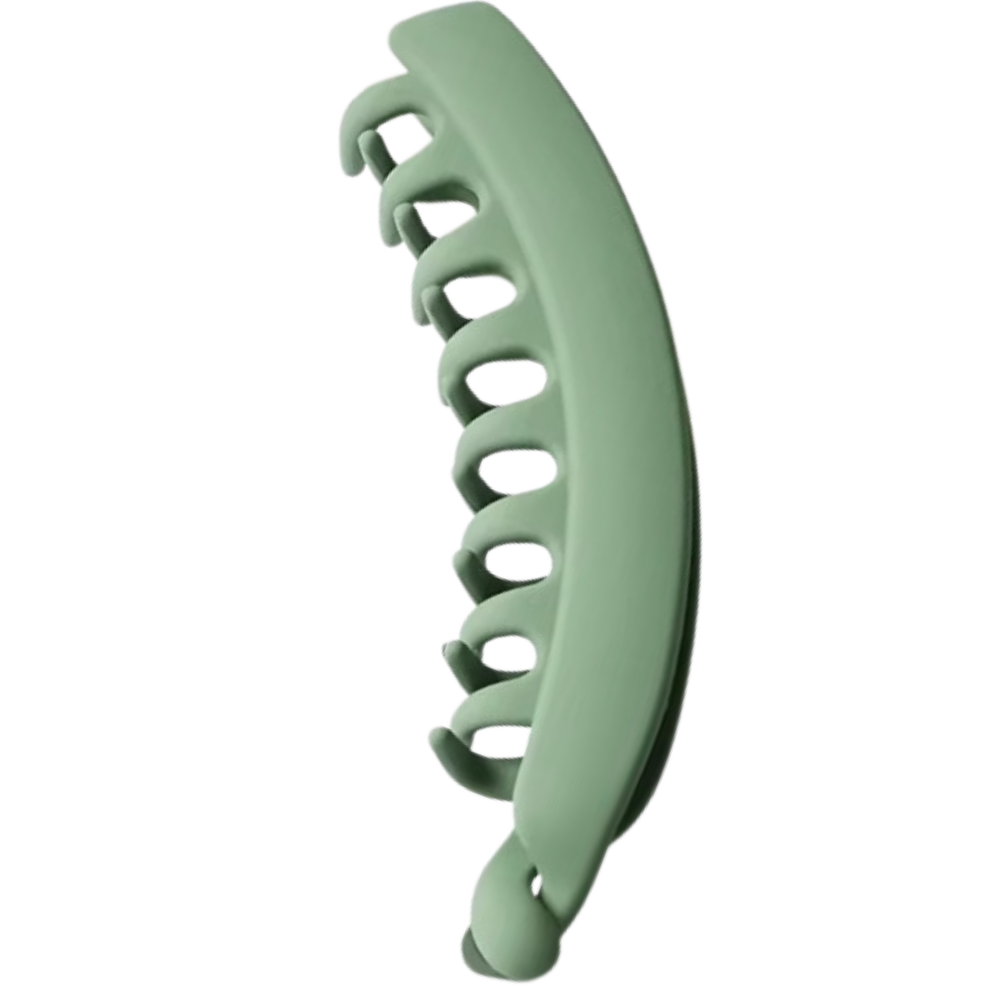Clips elegantes para cabelo, acessório para rabo de cavalo da marca Jiasen, em cor verde, com design sofisticado e prático.