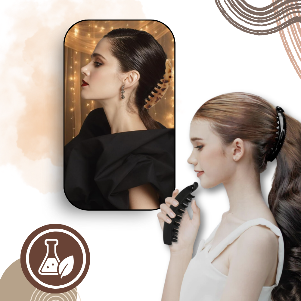Clips elegantes para cabelo estilo rabo de cavalo da marca Jiasen, acessório de cabelo prático e sofisticado.