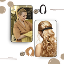 Clips elegantes para cabelo, acessório para rabo de cavalo da marca Jiasen, com acabamento sofisticado e design funcional.