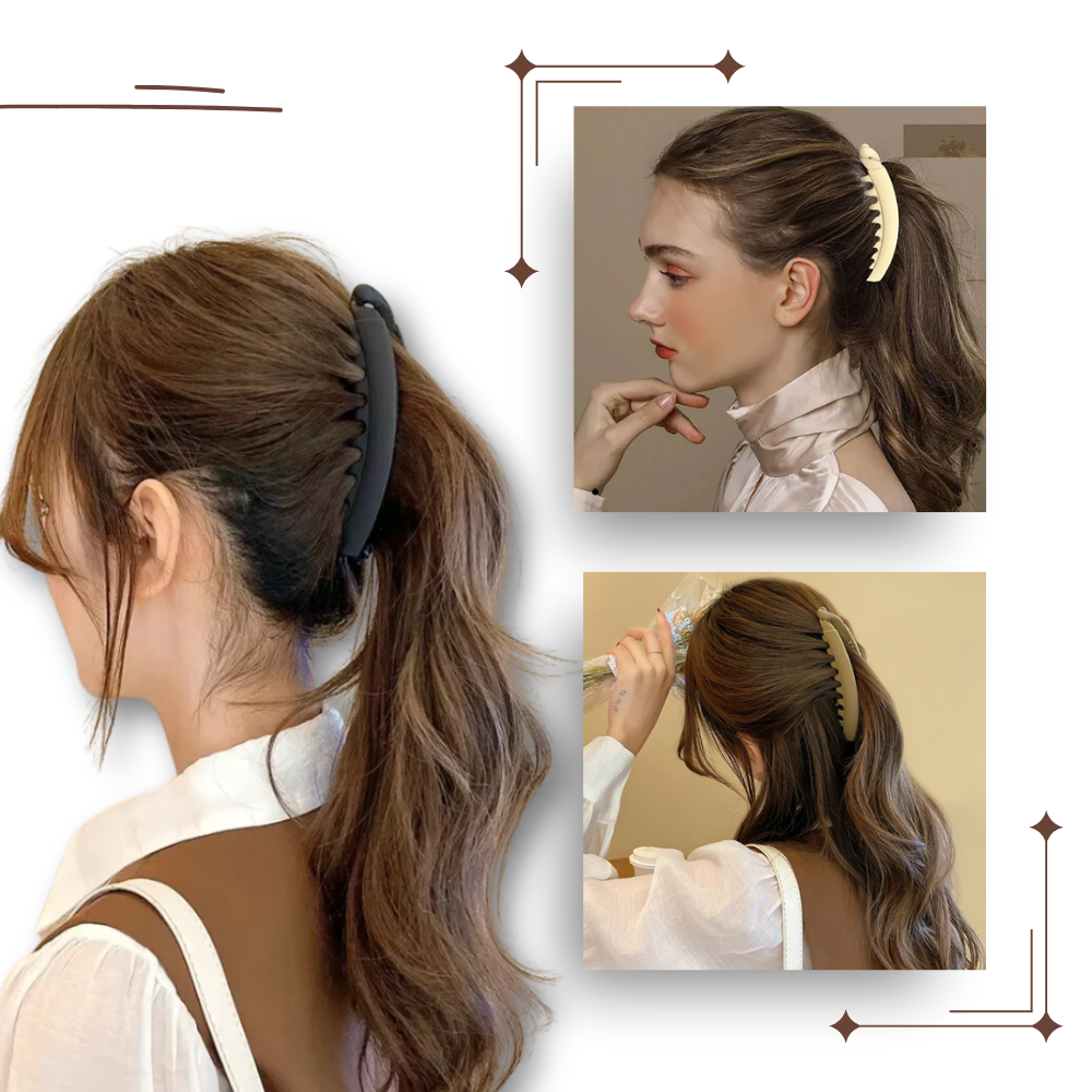 Clip elegante para cabelo em formato de rabo de cavalo, acessório de cabelo da marca Jiasen, com design clássico e sofisticado