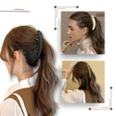 Clip elegante para cabelo em formato de rabo de cavalo, acessório de cabelo da marca Jiasen, com design clássico e sofisticado