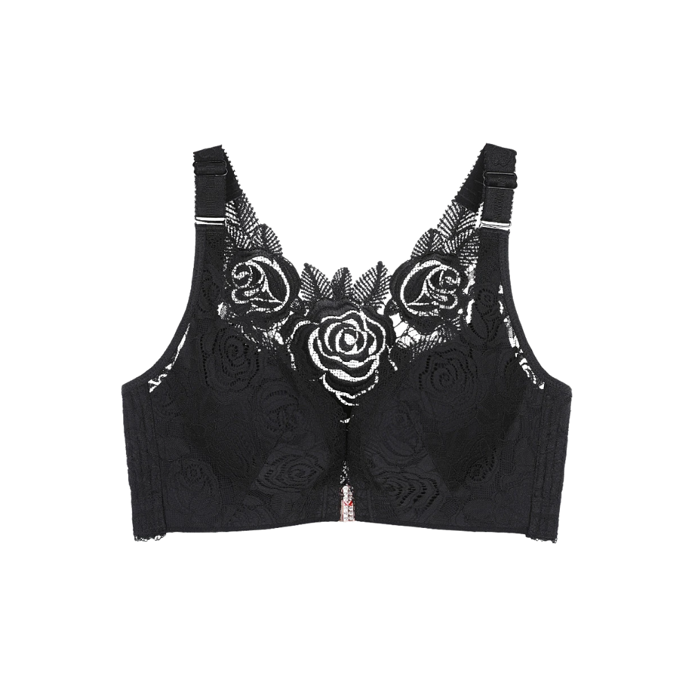 Soutien-gorge push-up elegante em renda preta da marca Spiez, com detalhes sofisticados para looks femininos e confortáveis