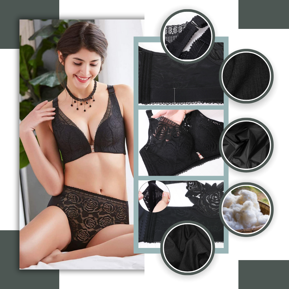 Soutien-gorge push-up em renda elegante da Spiez, confortável e respirável, ideal para uso diário.