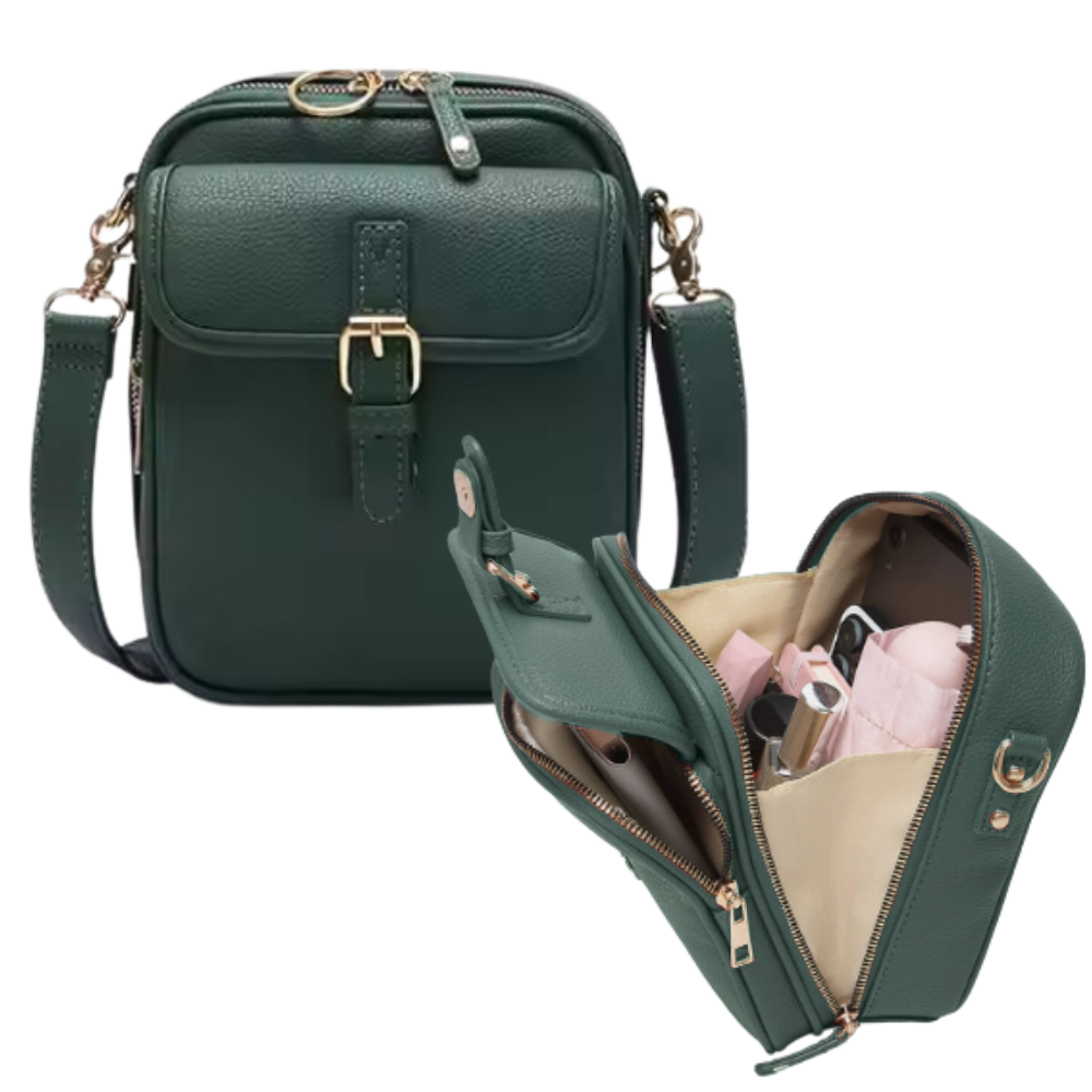 Bolsa transversal vintage verde da Matoen, bagagem e maroquinerie, com design elegante e multifuncional.