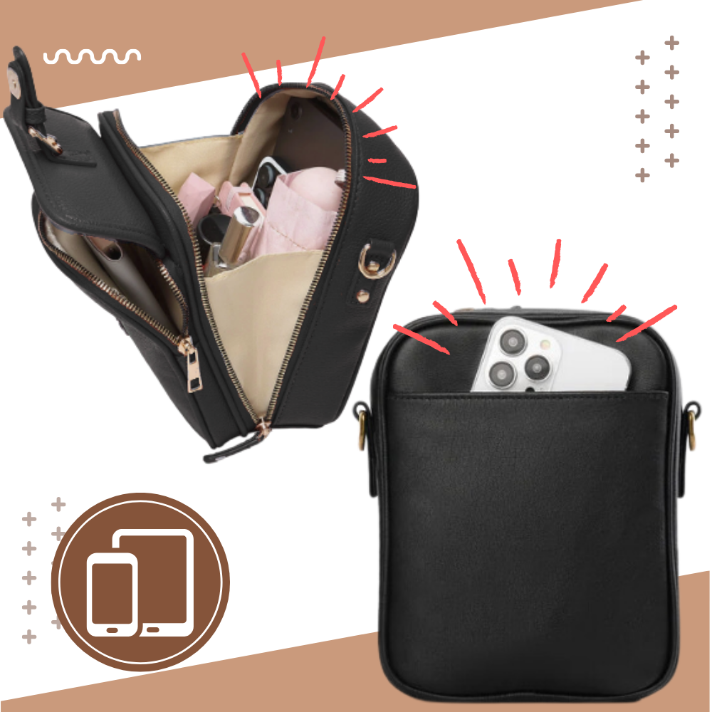Bolsa transversal vintage multifuncional da Matoen, com design elegante e espaço para organizar itens essenciais.