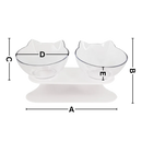 Bacia elevada para gatos da Yugaoo, com design confortável, ideal para alimentação e fácil de usar.