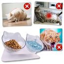 Tigela elevada para gatos da Yugaoo, com design ergonômico para maior conforto durante a alimentação.