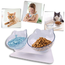 tigela elevada de conforto para gatos da Yugaoo, com design ergonômico e superfície acolchoada para alimentação confortável