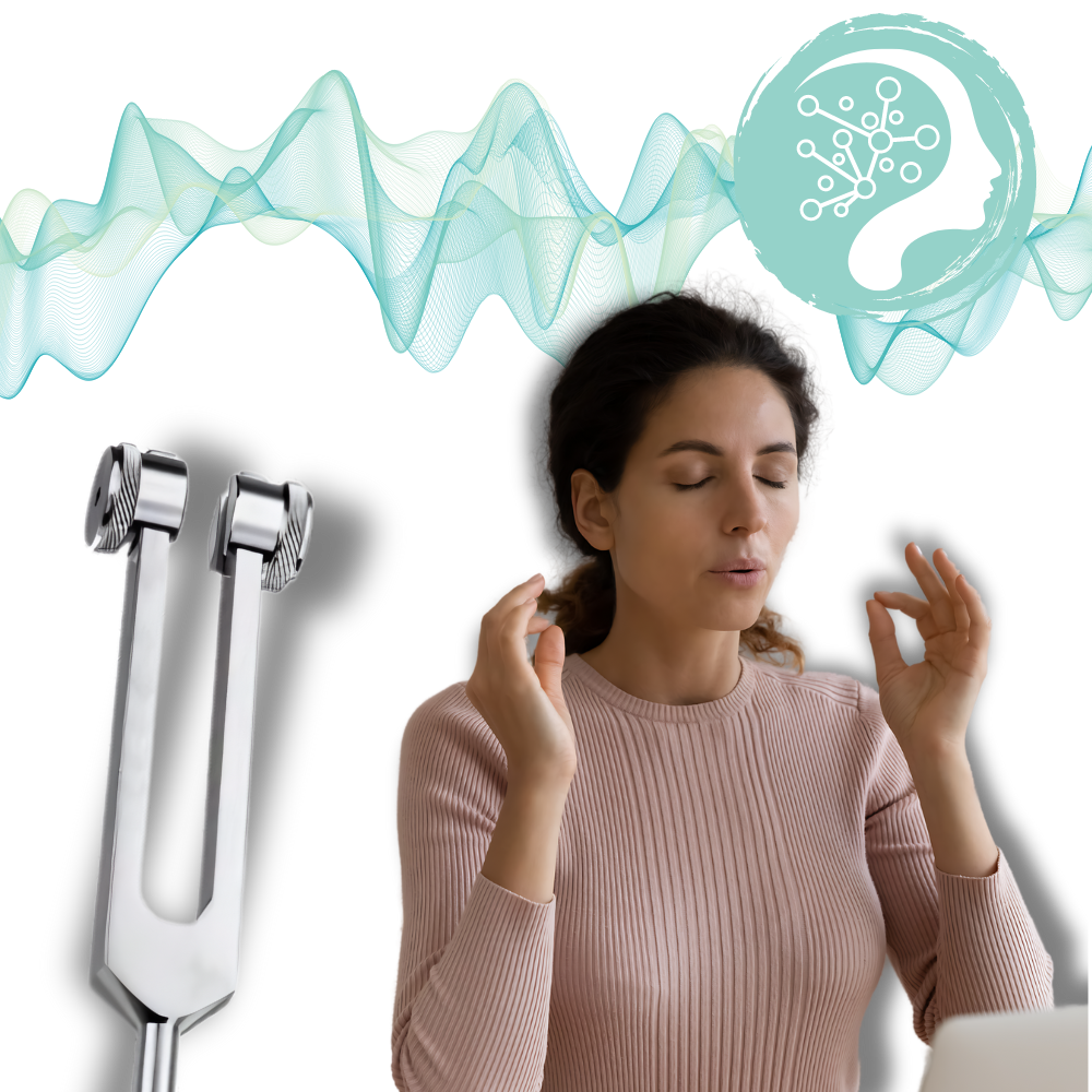 Terapia relaxante por vibrações sonoras da Maboto, mostrando equipamento de terapia de ressonância para equilíbrio energético.