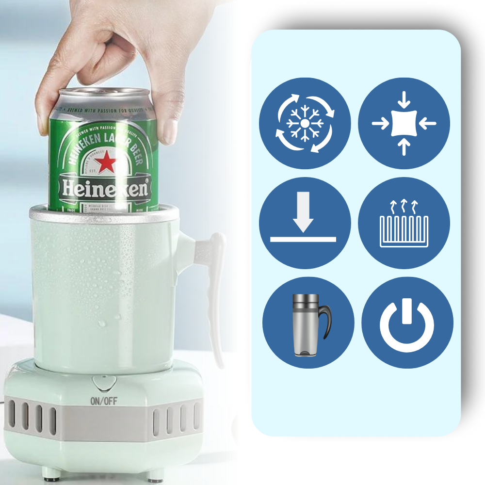 Suporte para bebidas da Ussuma, refrigerador de baixo consumo de energia, mantendo bebidas frescas e monitoradas.