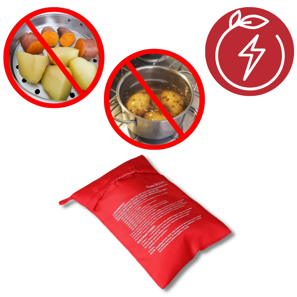 Sac de cuisson à pommes de terre Blirik para micro-ondas, acessório de pequeno eletrodoméstico para preparo eficiente de batatas.