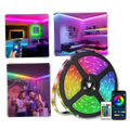 Tira de LED RGB econômica da Flw, aparelho de iluminação com luzes coloridas e energia eficiente para ambientes internos.