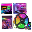 Tira de LED RGB econômica da Flw, aparelho de iluminação com luzes coloridas e energia eficiente para ambientes internos.