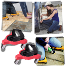 Joelho com rodinhas Konesky, proteção confortável com rodízios para mobilidade e suporte ao joelho em piso reforçado.