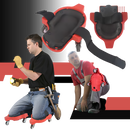 Joelheiras com rodinhas Konesky para mobilidade aprimorada, com alças ajustáveis e suporte para uso confortável e seguro.