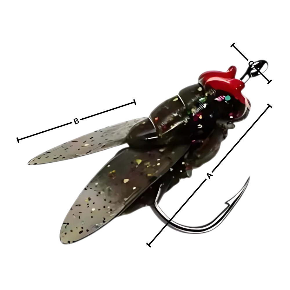 Iscas realistas para pesca à mosca Enjoysea, verde, de 0,8cm, usadas na pesca com iscas artificiais.