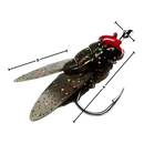 Iscas realistas para pesca à mosca Enjoysea, verde, de 0,8cm, usadas na pesca com iscas artificiais.